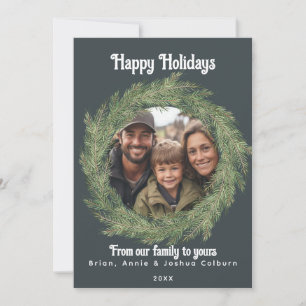 Holiday Wreath Photo Card