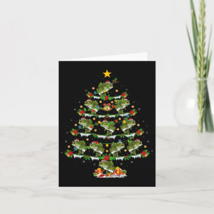 Holiday Xmas Lighting Santa B Fish Christmas Tree Card