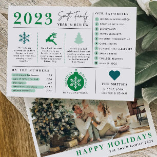 Holiday Year In Review Infographic Christmas Card
