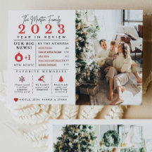 Holiday Year In Review Infographic Christmas Card