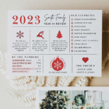 Holiday Year In Review Infographic Christmas Card