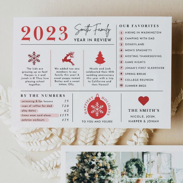 Holiday Year In Review Infographic Christmas Card (Creator Uploaded)