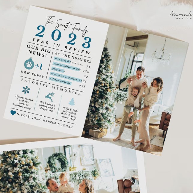 Holiday Year In Review Infographic Christmas Card (Creator Uploaded)