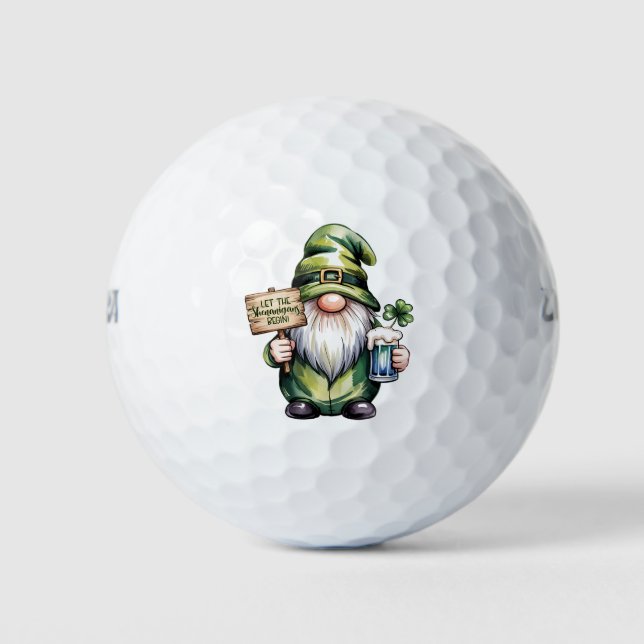 HolidayGolfBalls St Pats  Let the Shannagins Begin Golf Balls (Front)