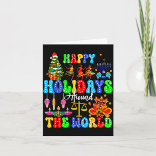 Holidays Around World Xmas Hanukkah Kwanzaa Diwali Card