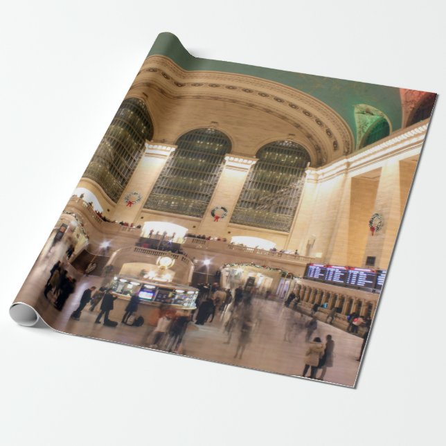 HOLIDAYS AT GRAND CENTRAL STATION Wrapping Paper (Unrolled)