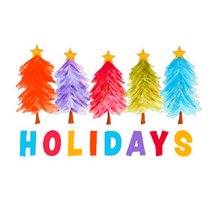 Holidays Colourful Christmas Trees T-Shirt