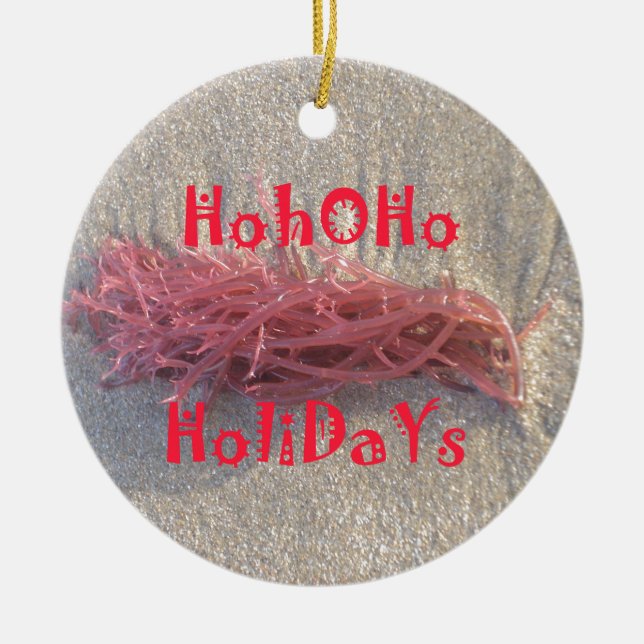 Holidays from the Beach Collection. Ceramic Tree Decoration (Front)