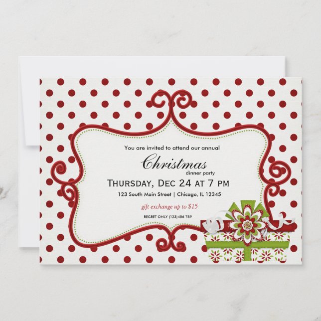 Holidays Gift Exchange Invitation (Front)