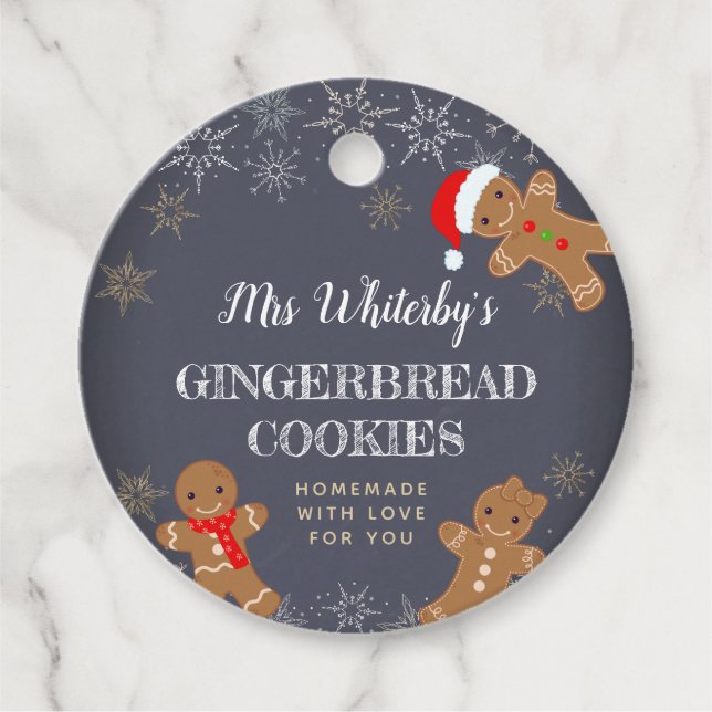 Holidays | Gingerbread Cookies | Ingredients | Favour Tags (Front)