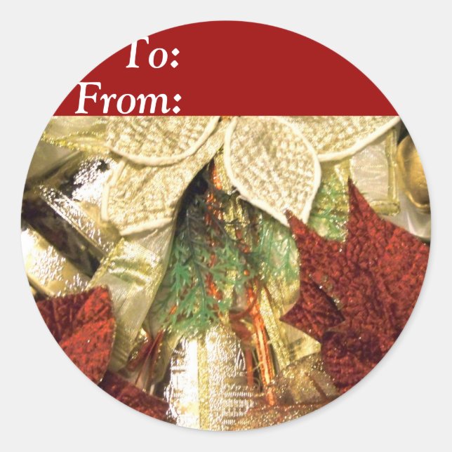 Holidays Greetings_ Classic Round Sticker (Front)