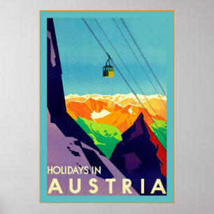 Holidays In Austria ~Vintage Travel Poster