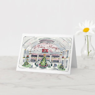 Holidays in the City Folded Greeting Card