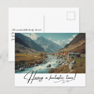 Holidays in the Village Holiday Postcard