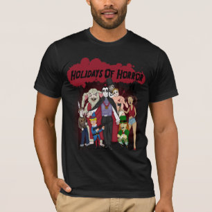 Holidays Of Horror (In Black) T-Shirt