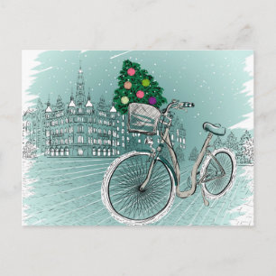 Holidays Postcard With Holidays Tree