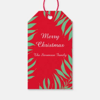 Holidays Red and Green Gift Tags 