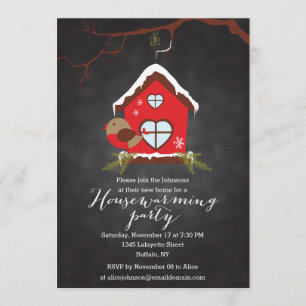 Holidays Robin Housewarming Party Invitation