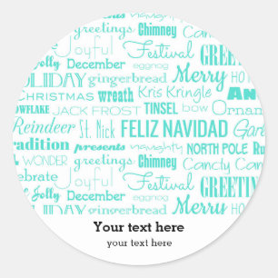 Holidays Season typography Classic Round Sticker