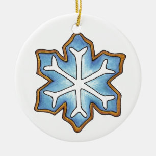 Holidays Snowflake Snow Flake Christmas Hanukkah Ceramic Ornament