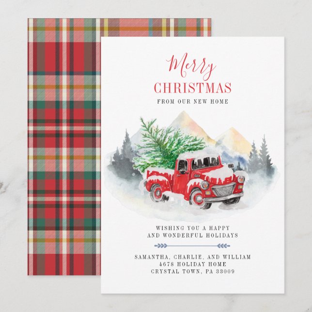 Holidays We've Move Christmas Home Moving Announcement (Front/Back)