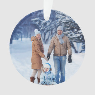 Holidays Winter Family Photo Ornament