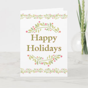 Holidays Wreath and Garland Card