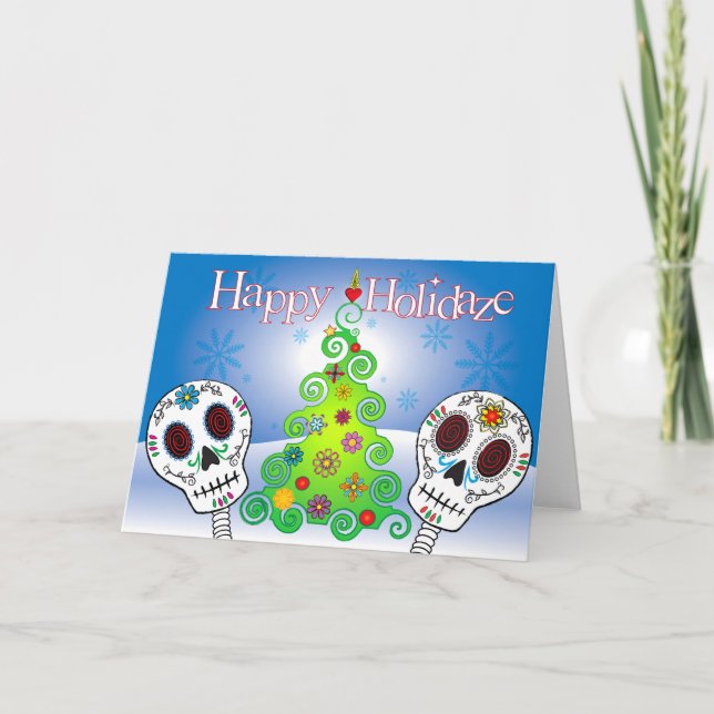 Holidaze Sugar Skulls Card (Front)