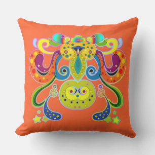 holiES - abstract happy holy Cow + your ideas Cushion