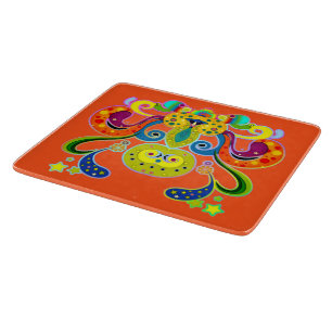 holiES - abstract happy holy Cow + your ideas Cutting Board