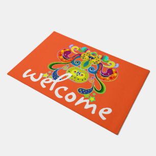 holiES - abstract happy holy Cow + your ideas Doormat
