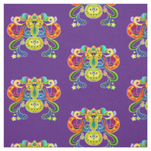 holiES - abstract happy holy Cow + your ideas Fabric