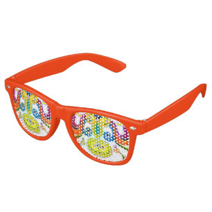 holiES - abstract happy holy Cow + your ideas Retro Sunglasses