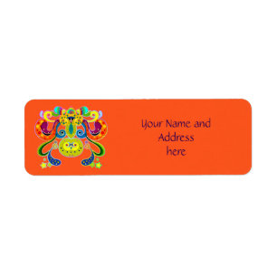 holiES - abstract happy holy Cow + your ideas Return Address Label