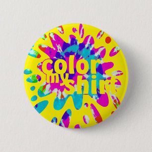 holiES - COLOR MY SHIRT splashes 6 Cm Round Badge