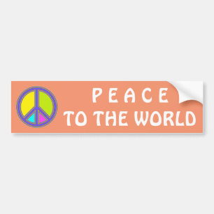 holiES - colourful PEACE sign + your ideas Bumper Sticker
