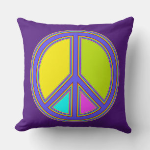holiES - colourful PEACE sign + your ideas Cushion