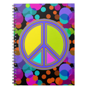 holiES - colourful PEACE sign + your ideas Notebook