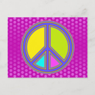holiES - colourful PEACE sign + your ideas Postcard