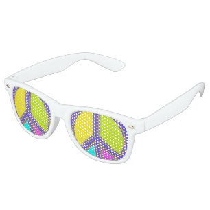 holiES - colourful PEACE sign + your ideas Retro Sunglasses