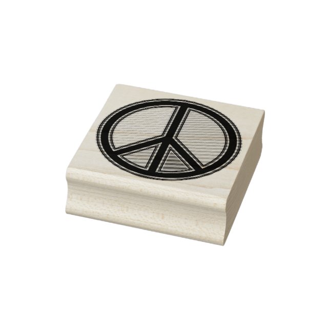 holiES - colourful PEACE sign + your ideas Rubber Stamp (Stamp)