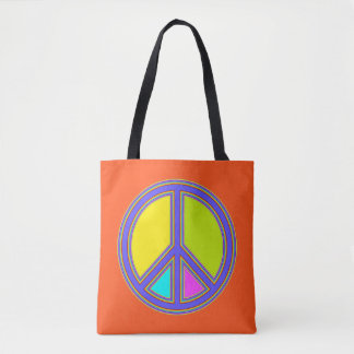 holiES - colourful PEACE sign + your ideas Tote Bag