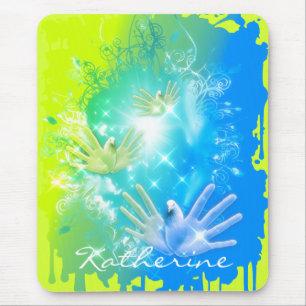 holiES - Flying Hands Pigeons ART Mouse Pad