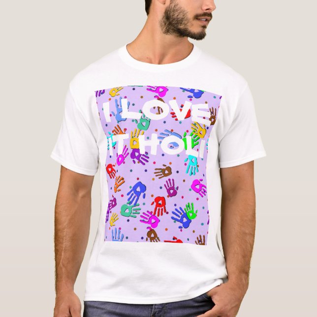 holiES - hand dots coloured pattern 1 T-Shirt (Front)