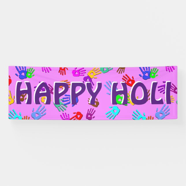 holiES - hands coloured pattern 1 + your backgr. Banner (Horizontal)