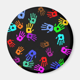 holiES - hands coloured pattern 1 + your backgr. Magnet