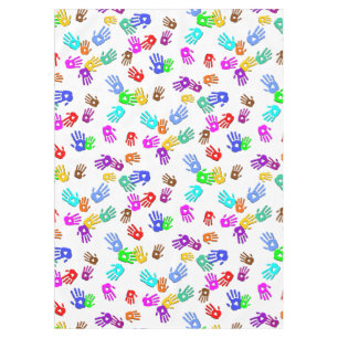 holiES - hands coloured pattern 1 + your backgr. Tablecloth