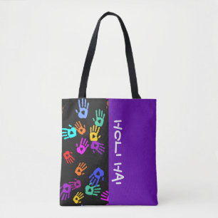 holiES - hands coloured pattern 1 + your backgr. Tote Bag