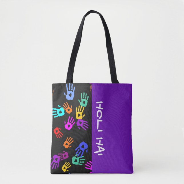 holiES - hands coloured pattern 1 + your backgr. Tote Bag (Front)