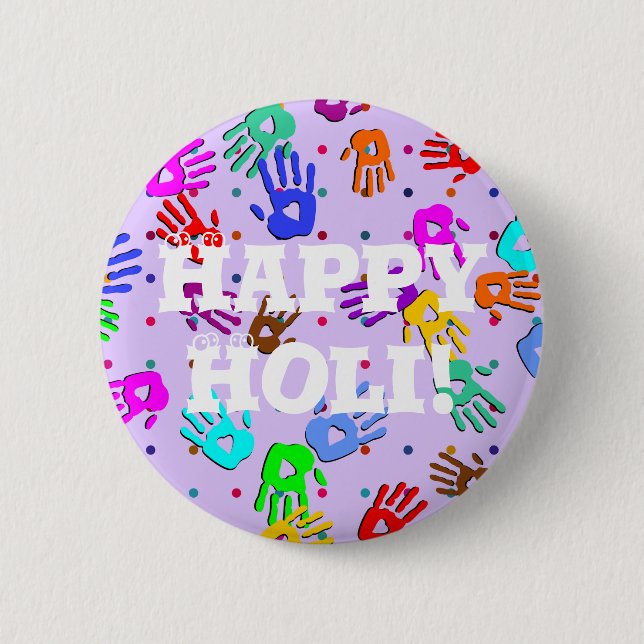holiES - hands dots coloured pattern 1 6 Cm Round Badge (Front)